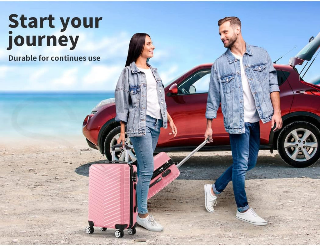Valise à coque rigide avec serrure et roues pivotantes – Rosemont