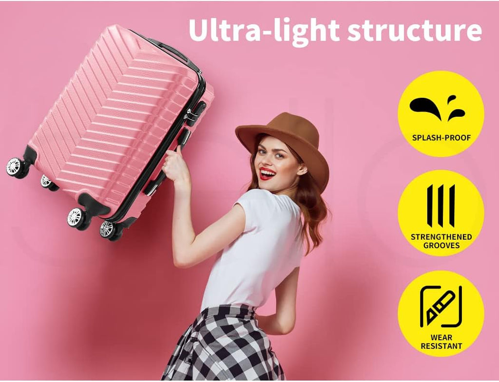 Valise à coque rigide avec serrure et roues pivotantes – Rosemont