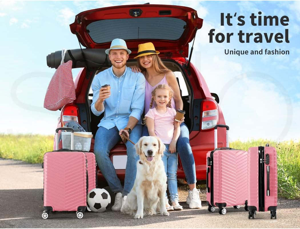 Valise à coque rigide avec serrure et roues pivotantes – Rosemont