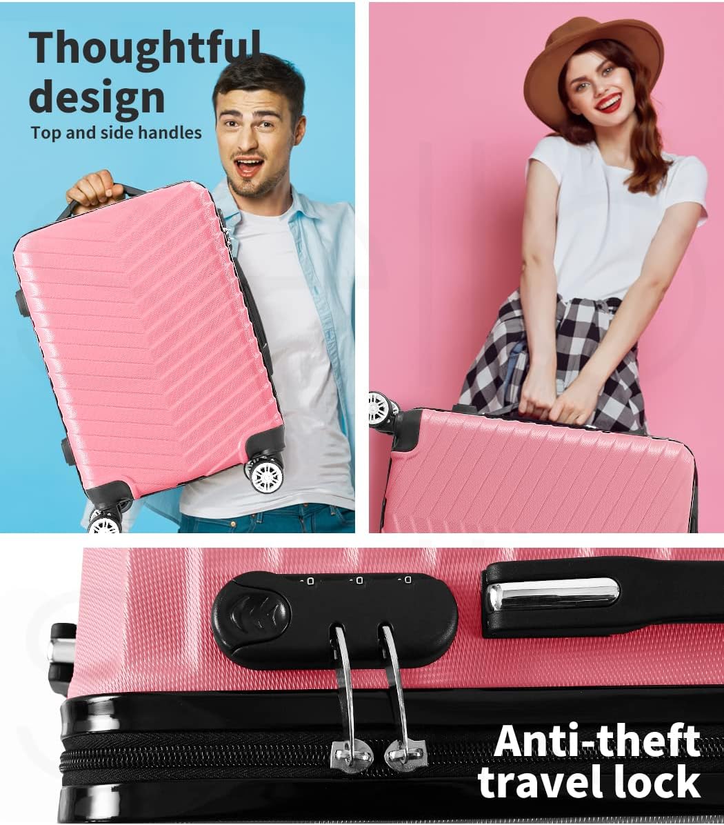 Valise à coque rigide avec serrure et roues pivotantes – Rosemont