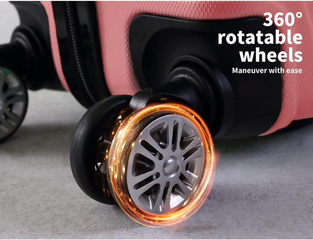 Valise à coque rigide avec serrure et roues pivotantes – Rosemont