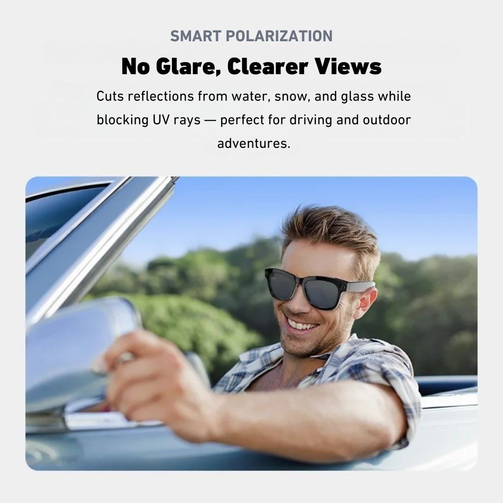 VisionX Lunettes Intelligentes – Lunettes Élégantes avec Caméra et Audio