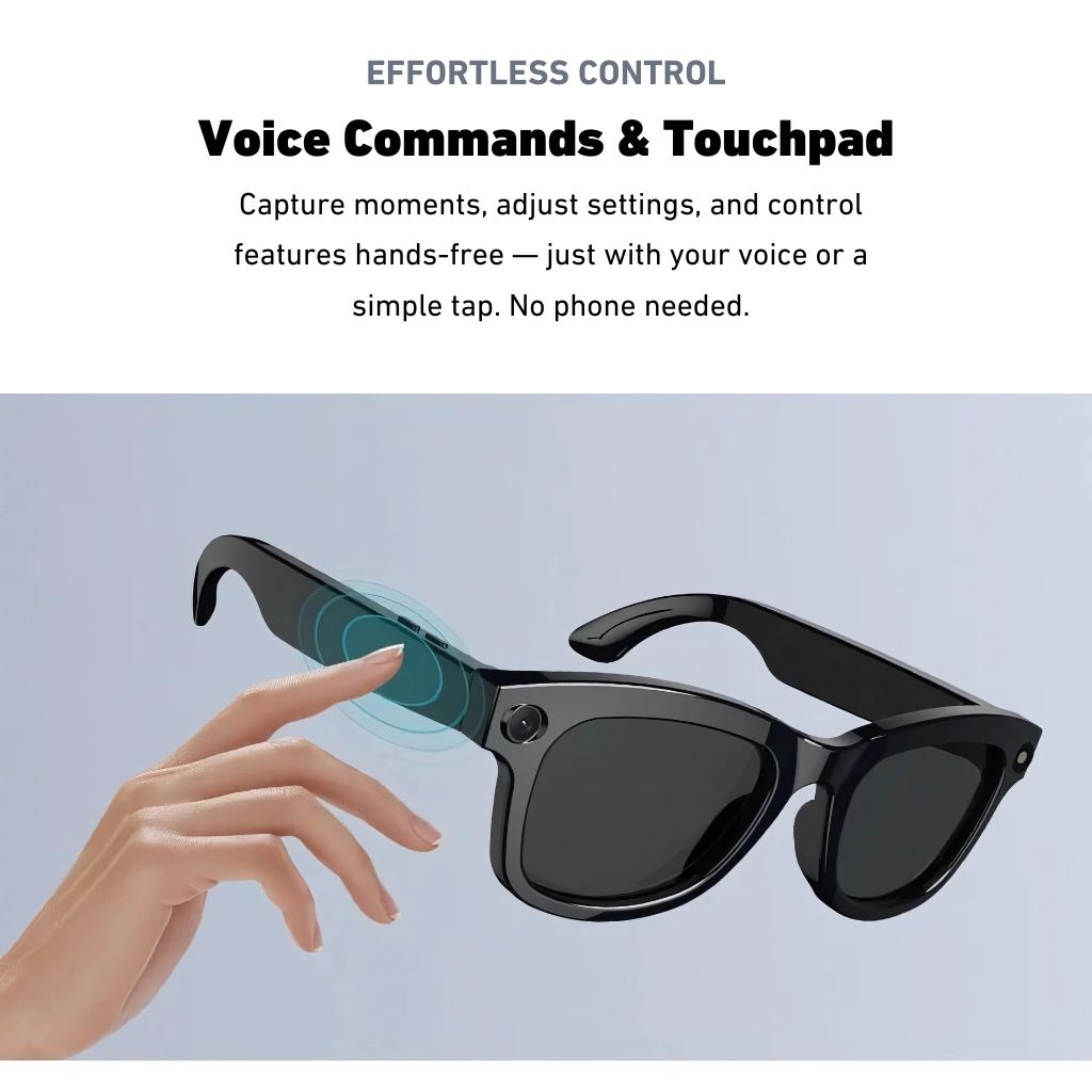 VisionX Lunettes Intelligentes – Lunettes Élégantes avec Caméra et Audio