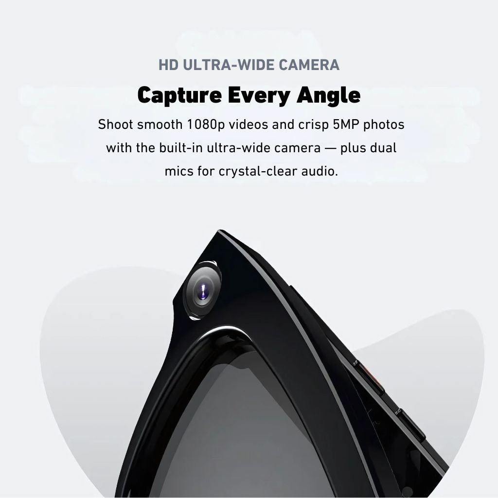 VisionX Lunettes Intelligentes – Lunettes Élégantes avec Caméra et Audio