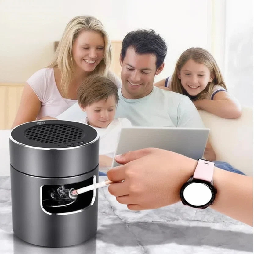 PURENOVA - Cendrier sans fumée puissant avec filtre à air HEPA et technologie ionique USB