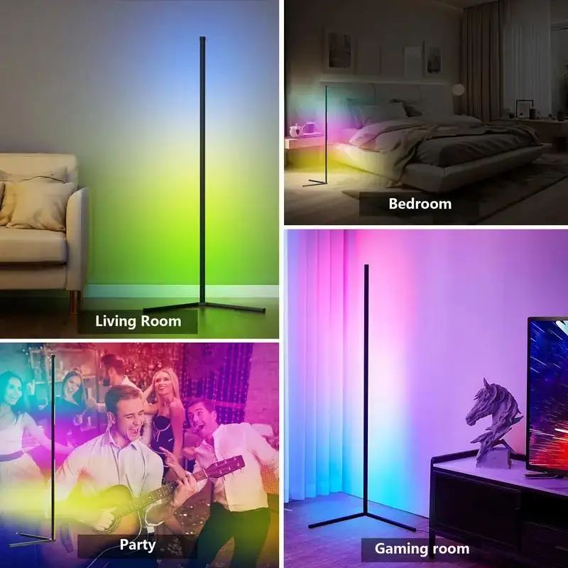 SmartRGB Lampe de Sol d'Angle 148 cm - Éclairage RGB Dimmable