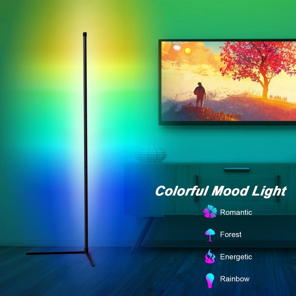SmartRGB Lampe de Sol d'Angle 148 cm - Éclairage RGB Dimmable