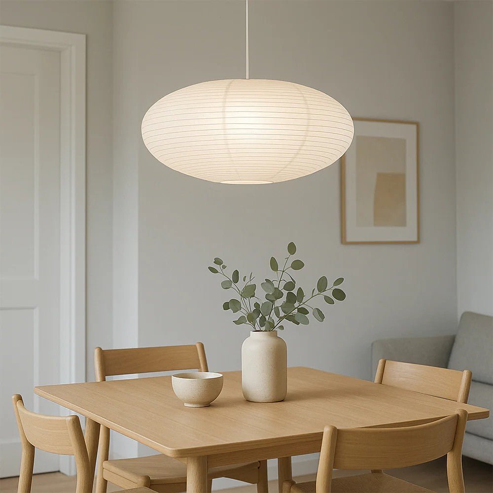 Lumière Suspendue en Papier à Douce Lueur
