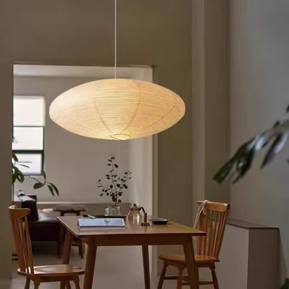 Lumière Suspendue en Papier à Douce Lueur