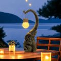 Lampe Éléphant en Cuivre Solaire