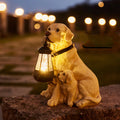 Sculpture de Chien de Jardin à LED Solaire - Décor Extérieur