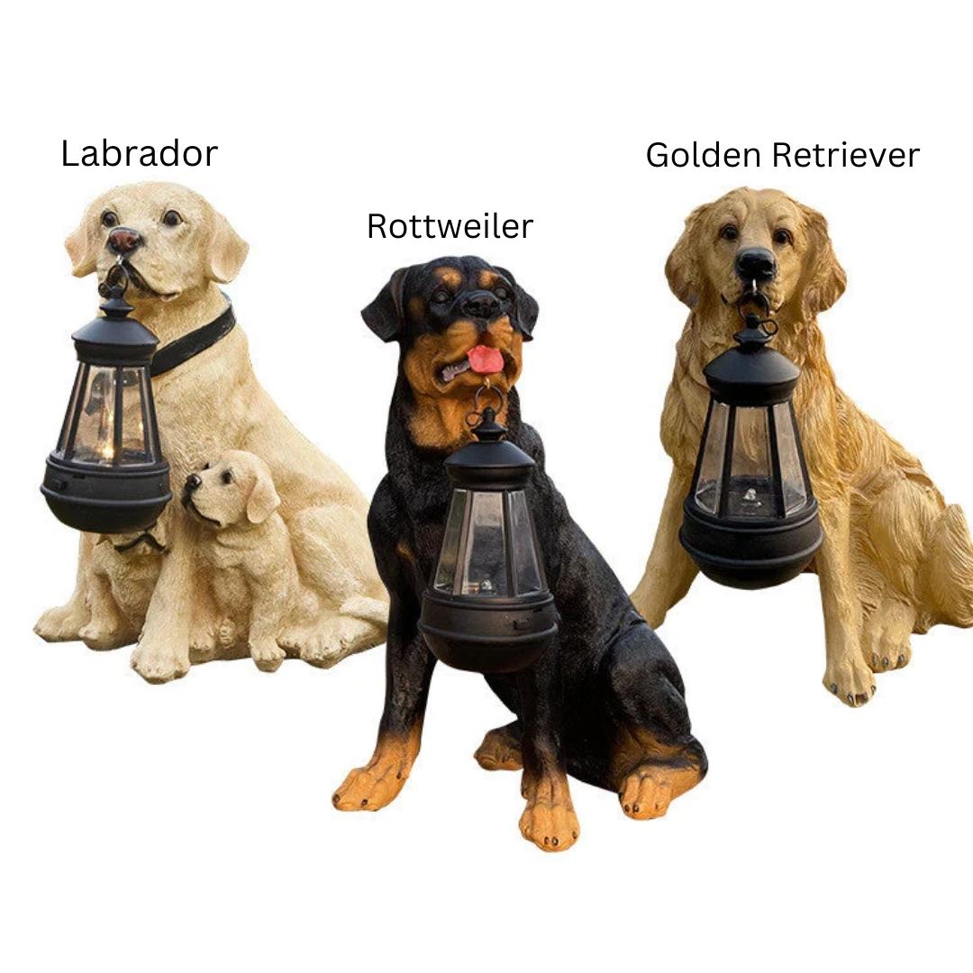 Sculpture de Chien de Jardin à LED Solaire - Décor Extérieur