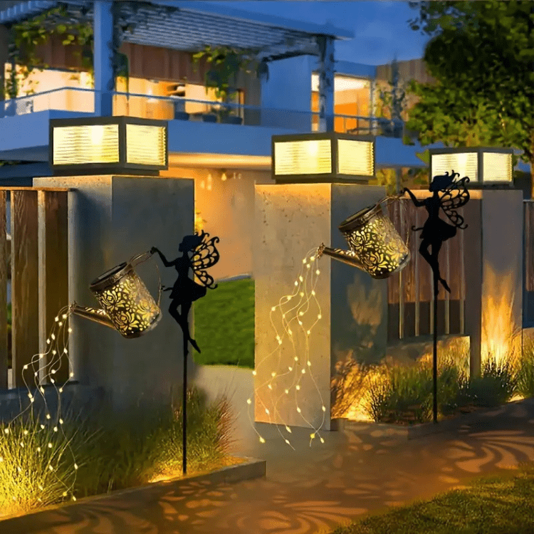 Pot de Fleurs Solaire Luminaire de Jardin