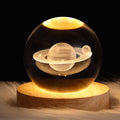 SolarSphere: Lampe d'Ambiance Planète en Cristaux Apaisants