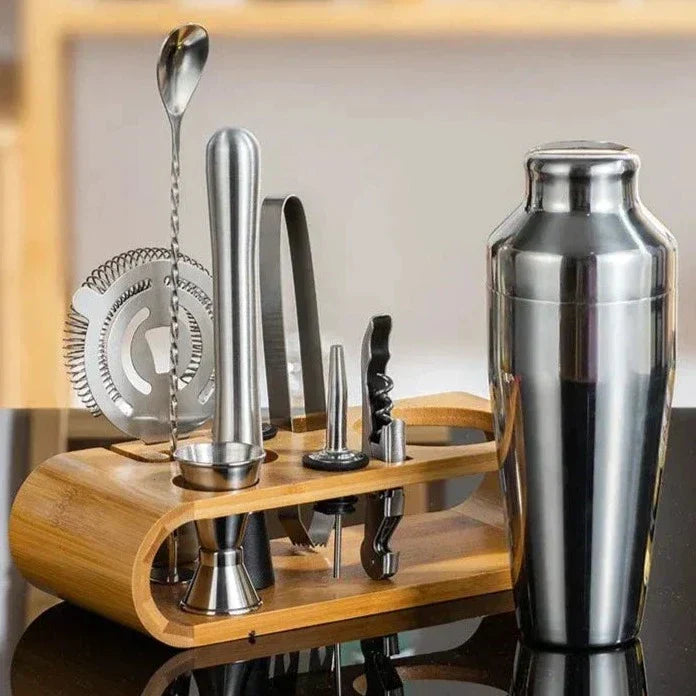Kit de Bar Métallique de Luxe – Ensemble de Cocktails pour Mixologie