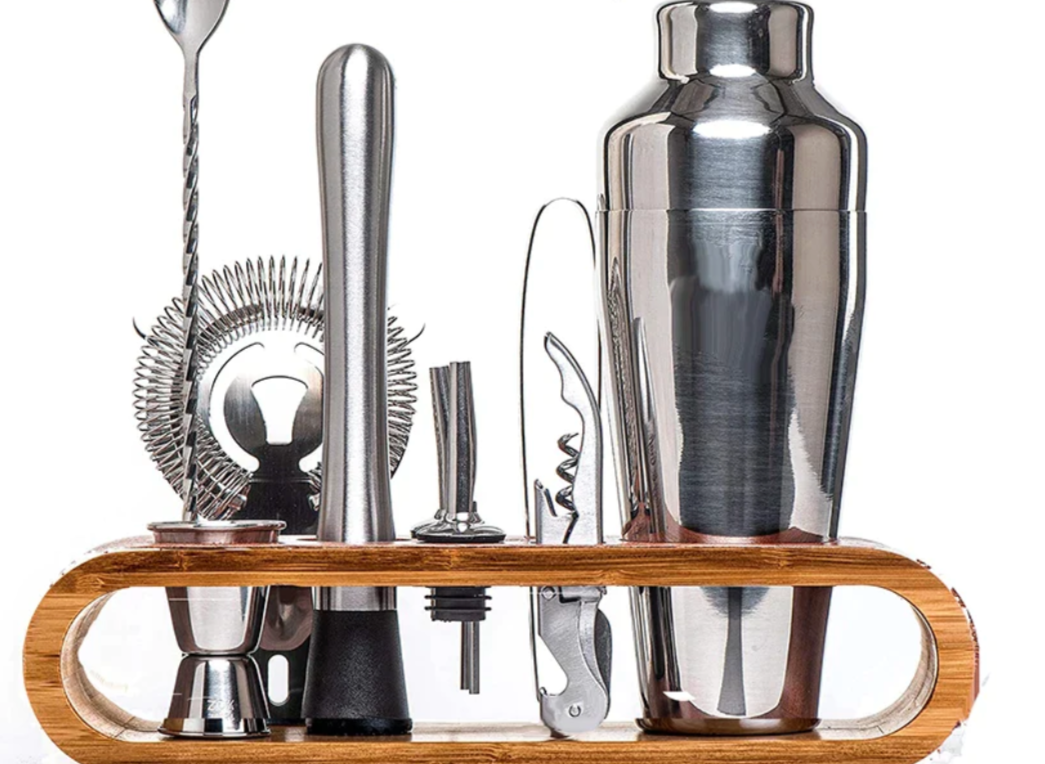 Kit de Bar Métallique de Luxe – Ensemble de Cocktails pour Mixologie