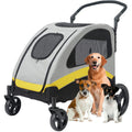 Poussette Spacieuse Pliable à 4 Roues pour Chiens de Grandes Races