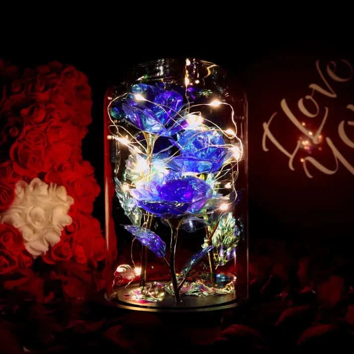 Rose sous cloche – Élégance intemporelle et radieuse