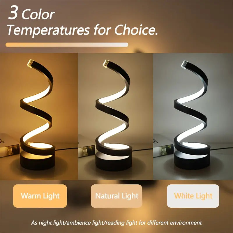 SPIRALUX Lampe de Table - Design Spiral Moderne Dimmable