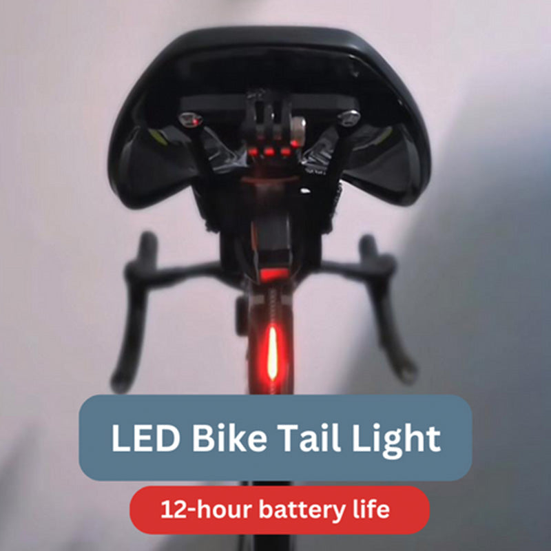 (1+1 Gratuit) Feu arrière LED pour vélo - Sécurisé et visible en route !