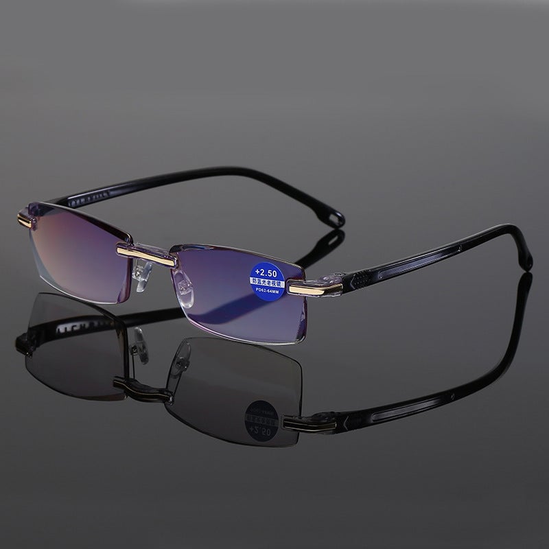 Viselio Lunettes de lecture intelligentes avec verres progressifs | Ultra-légères & filtre de lumière bleue | Pour vision de près et de loin | Monture en titane TR90