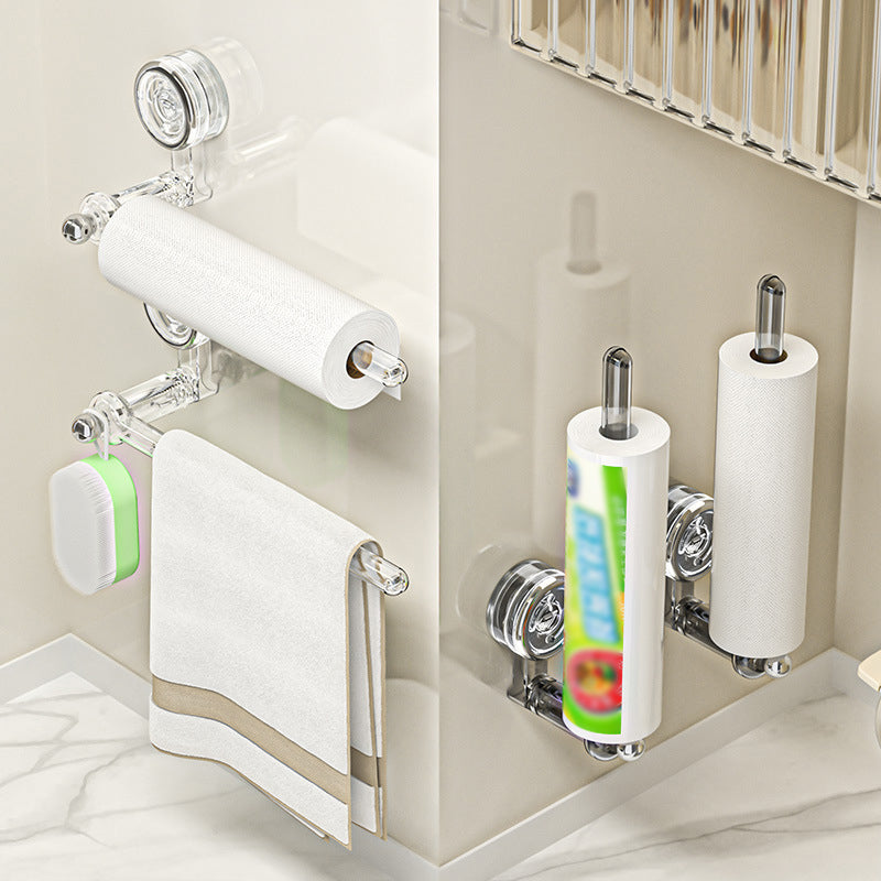 Support de papier toilette multifonctionnel avec ventouse