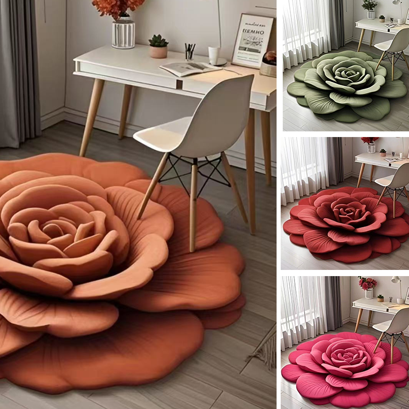 BloomMat | Tapis de sol en fleurs élégant – Choisissez entre une surface en peluche douce ou en diatomite à séchage rapide
