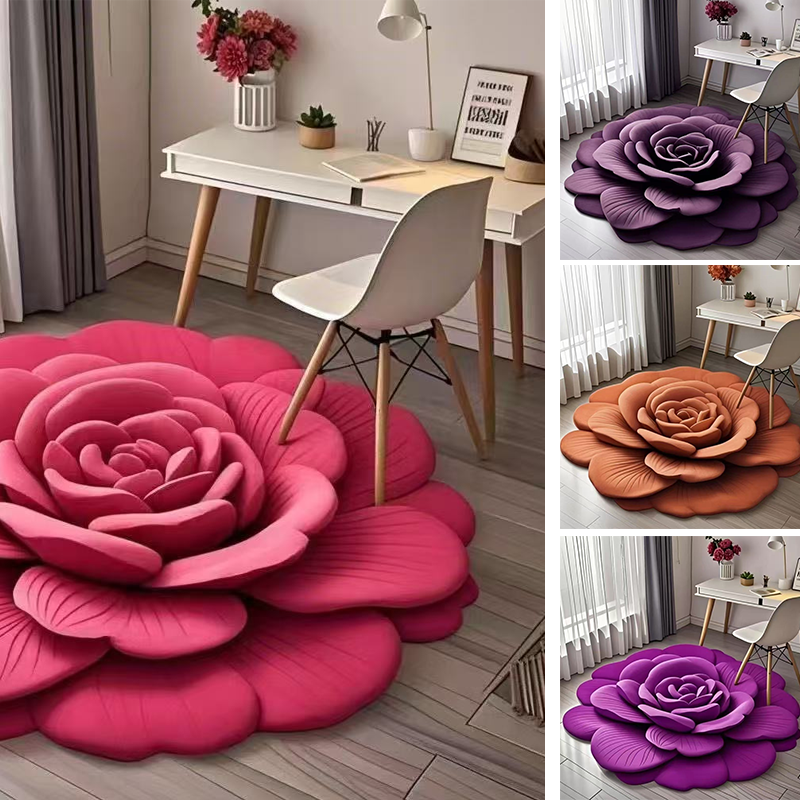 BloomMat | Tapis de sol en fleurs élégant – Choisissez entre une surface en peluche douce ou en diatomite à séchage rapide