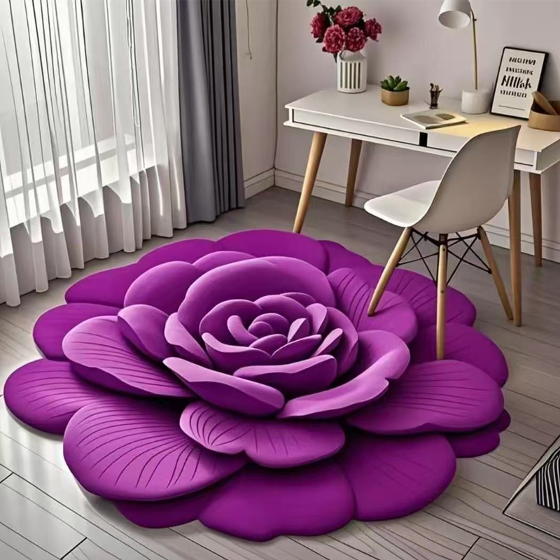 BloomMat | Tapis de sol en fleurs élégant – Choisissez entre une surface en peluche douce ou en diatomite à séchage rapide