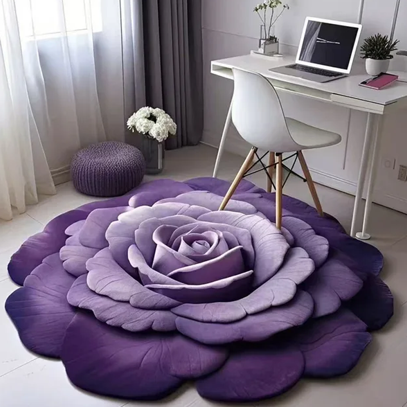 BloomMat | Tapis de sol en fleurs élégant – Choisissez entre une surface en peluche douce ou en diatomite à séchage rapide