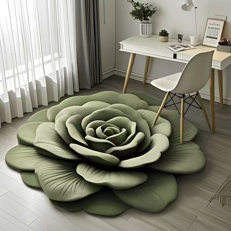 BloomMat | Tapis de sol en fleurs élégant – Choisissez entre une surface en peluche douce ou en diatomite à séchage rapide