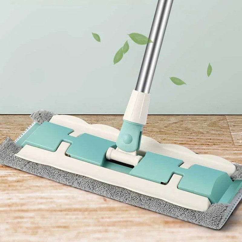 FlexiClean™ | Balai à sol – Manche télescopique, microfibre & nettoyage à 360°