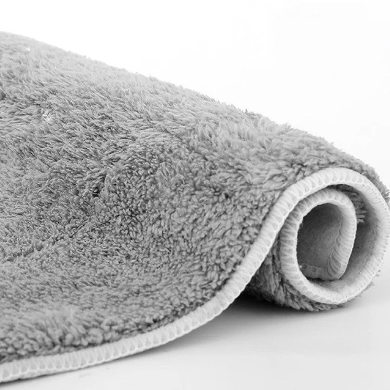 Mopmate™ | Balai plat avec manche en acier inoxydable, avec des lingettes réutilisables et lavables
