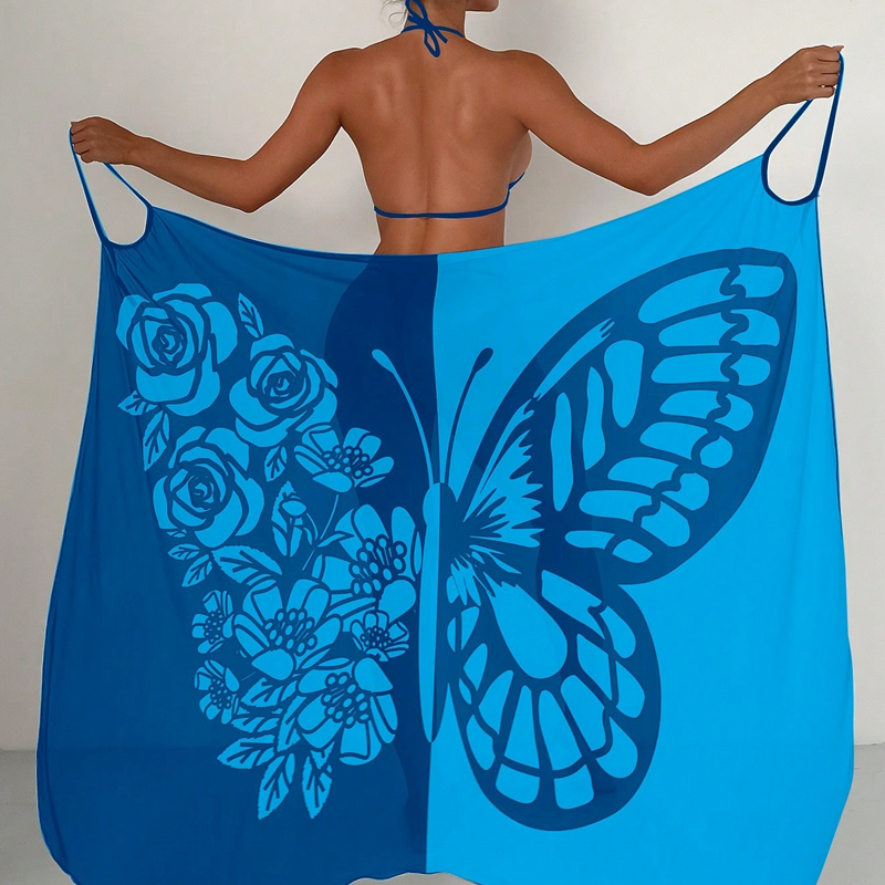 ButterflyWrap™ | Robe de Plage & Serviette pour Femmes en Un | Style Féminin & Confort Optimal