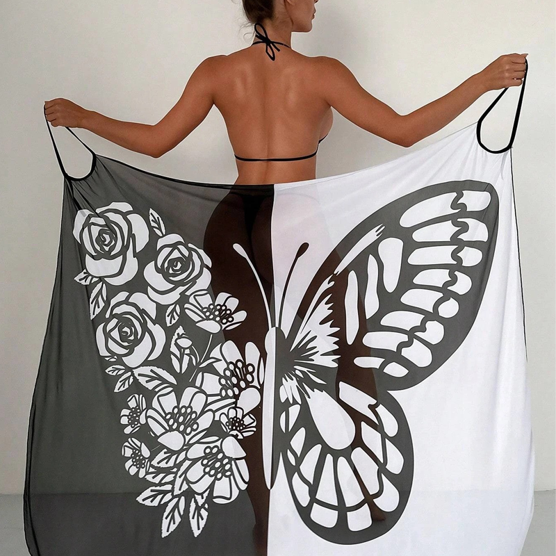 ButterflyWrap™ | Robe de Plage & Serviette pour Femmes en Un | Style Féminin & Confort Optimal