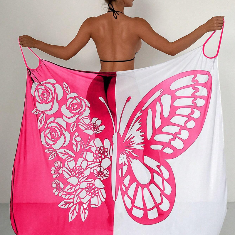 ButterflyWrap™ | Robe de Plage & Serviette pour Femmes en Un | Style Féminin & Confort Optimal
