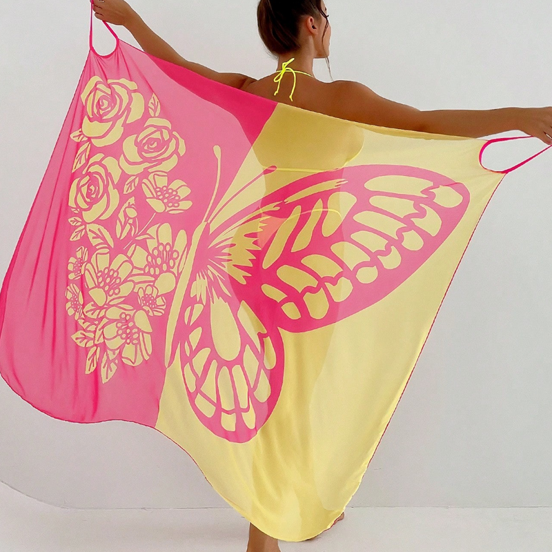 ButterflyWrap™ | Robe de Plage & Serviette pour Femmes en Un | Style Féminin & Confort Optimal
