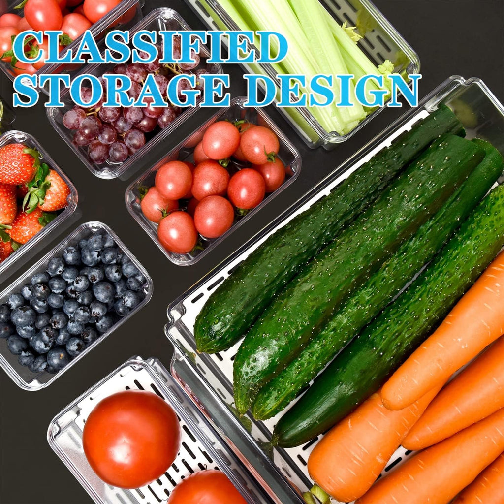 Set d'organisateurs empilables pour réfrigérateur de 10 - FridgeMaster
