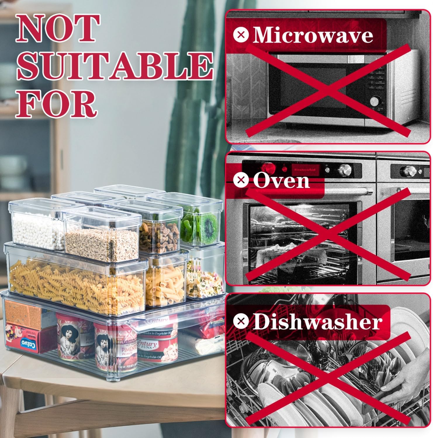Set d'organisateurs empilables pour réfrigérateur de 10 - FridgeMaster