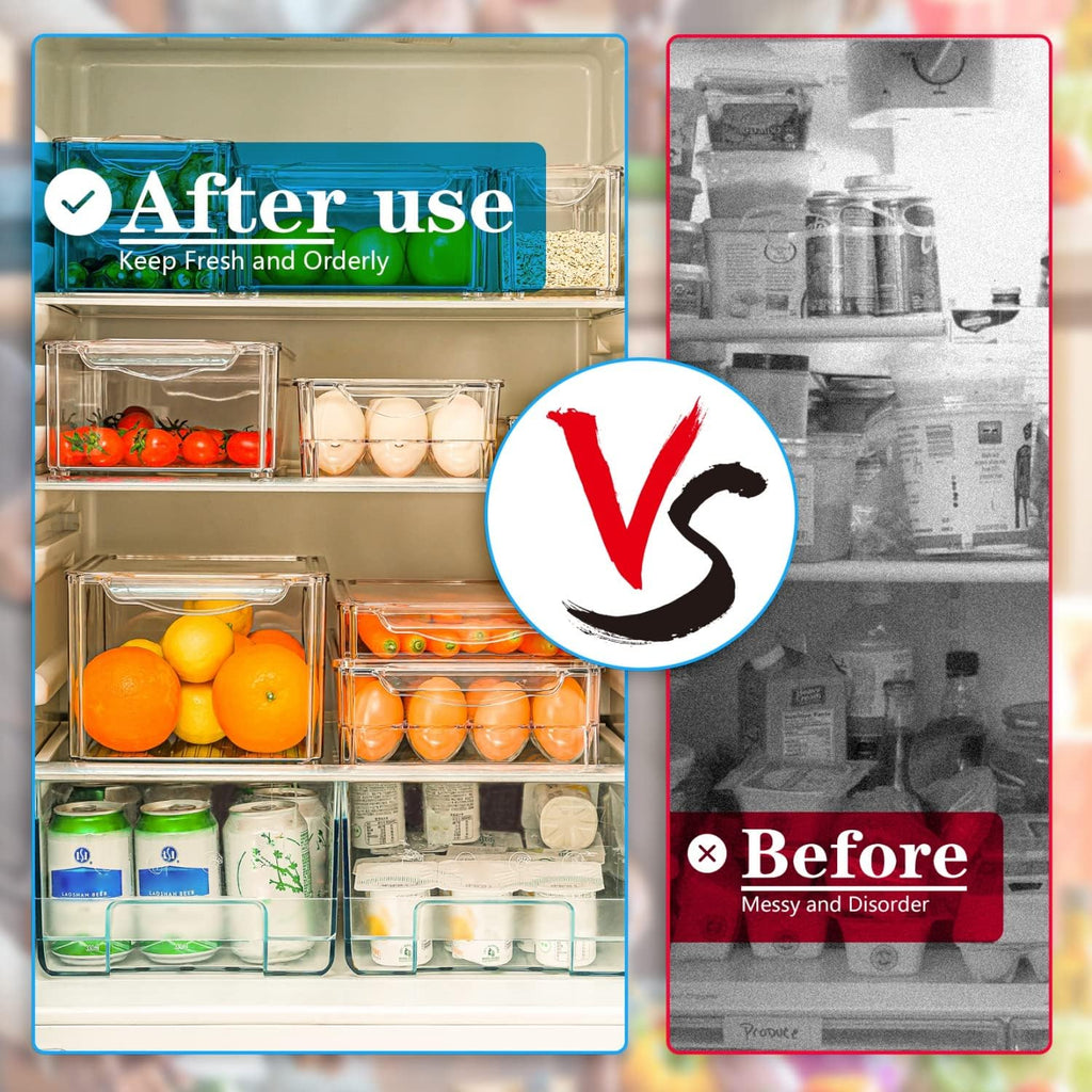 Set d'organisateurs empilables pour réfrigérateur de 10 - FridgeMaster