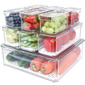 Set d'organisateurs empilables pour réfrigérateur de 10 - FridgeMaster