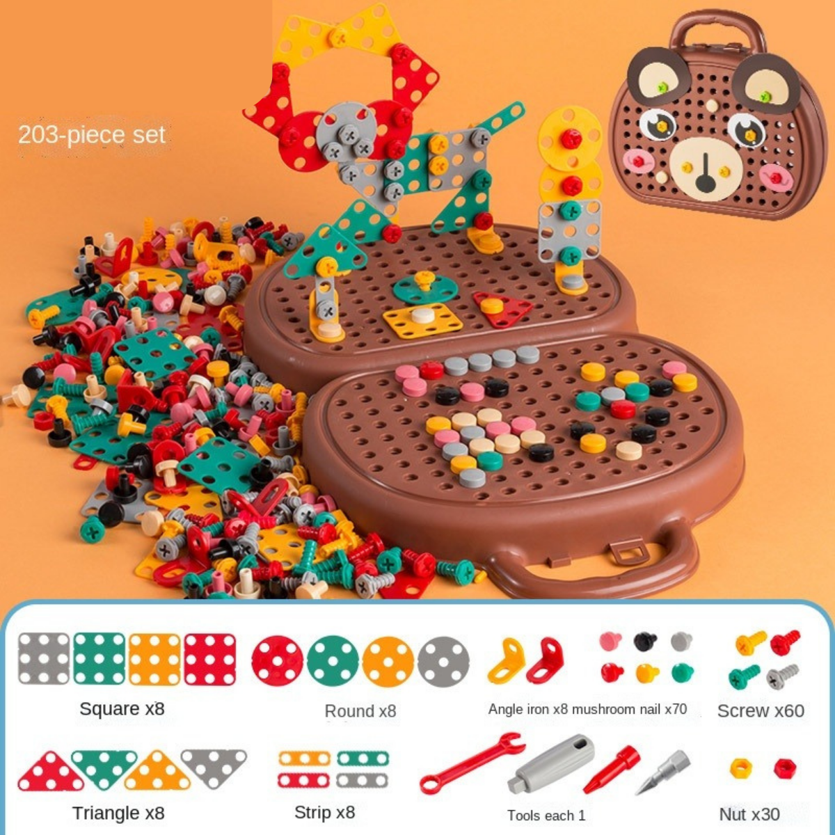 STEM Kit de Construction : Apprentissage Créatif avec Perceuse Électrique