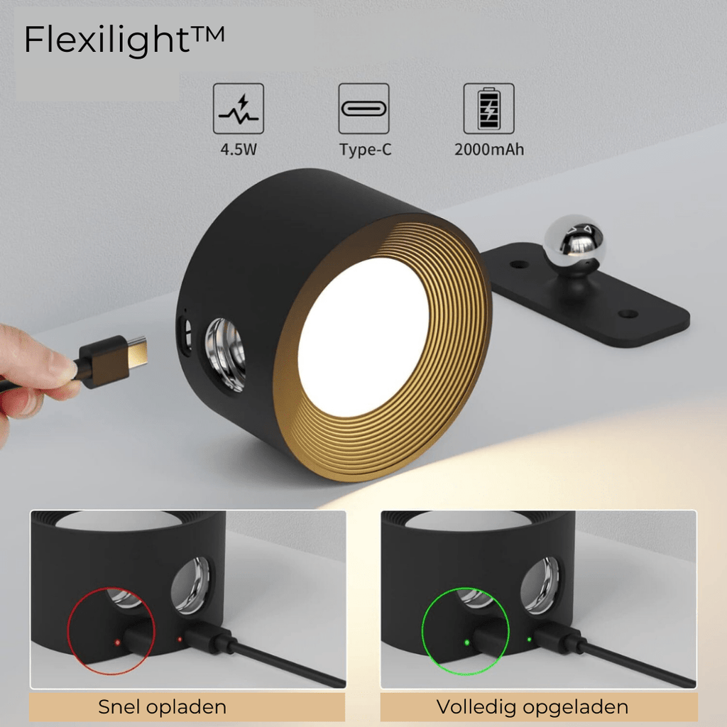 Lampe murale LED rechargeable 360° - Sans fil & Ambiance