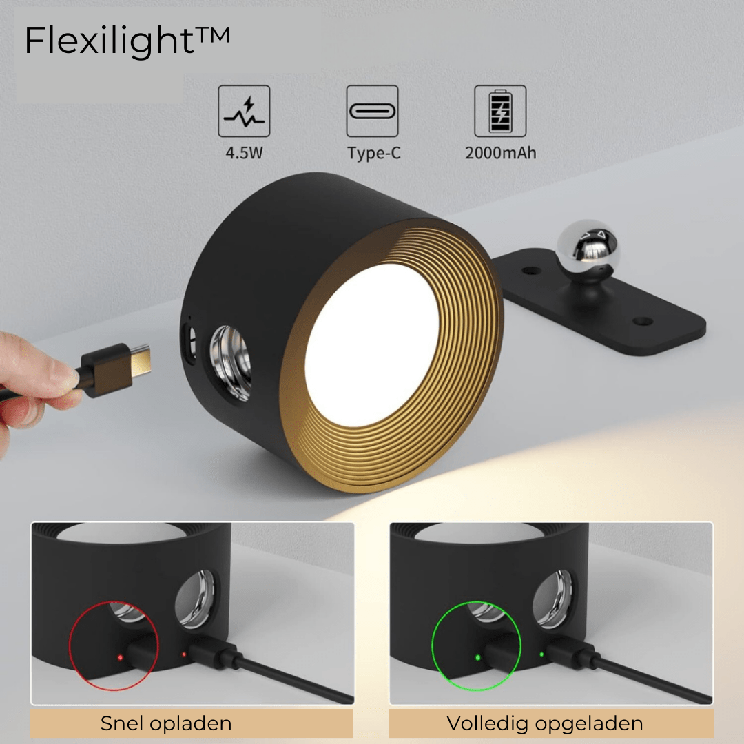 Lampe murale LED rechargeable 360° - Sans fil & Ambiance