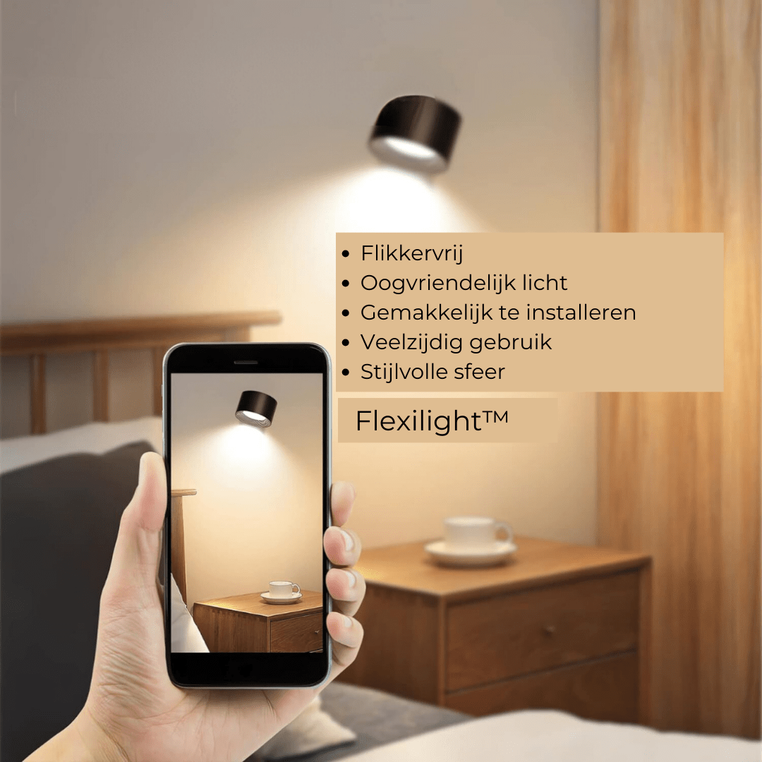 Lampe murale LED rechargeable 360° - Sans fil & Ambiance