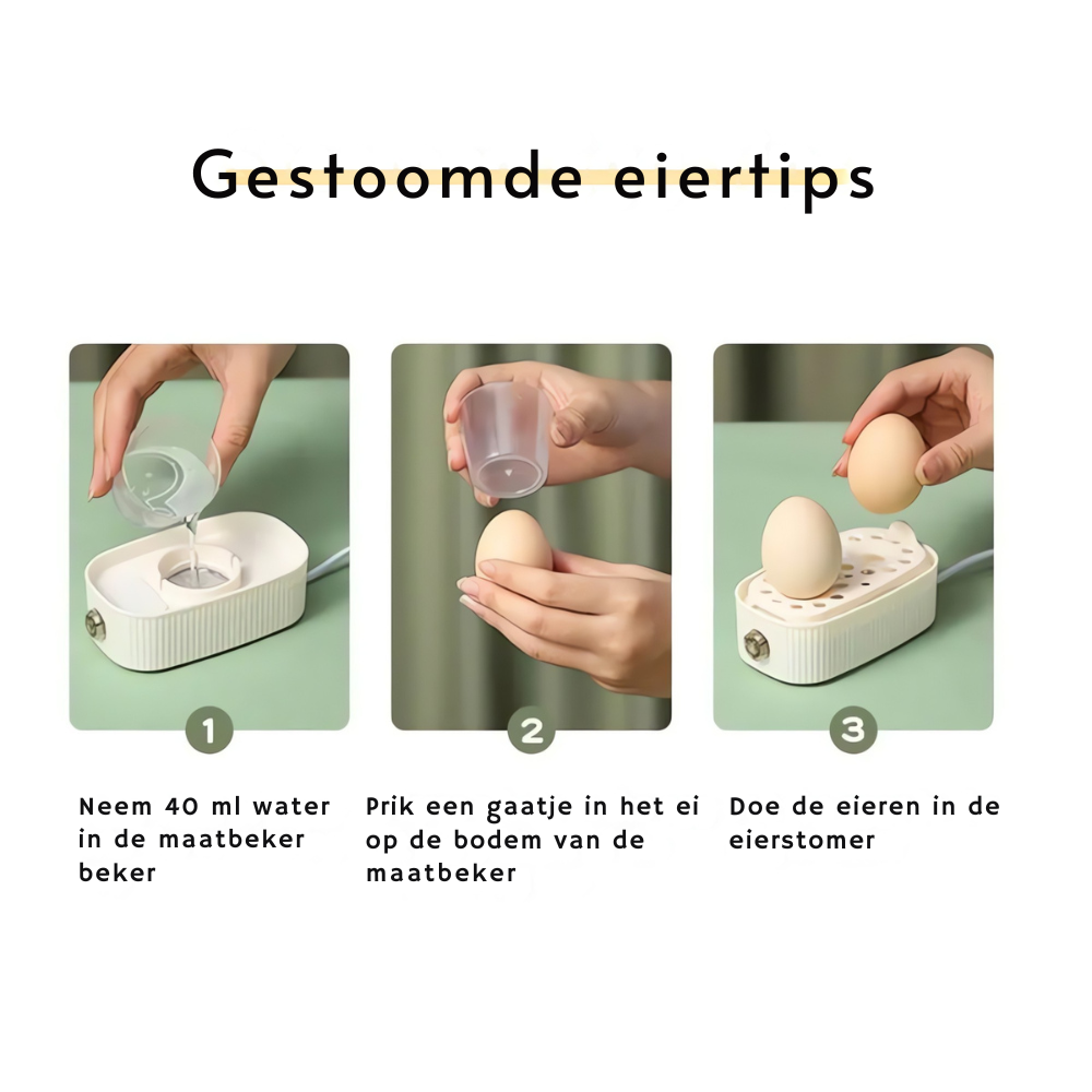 Cuit-Oeufs Électrique - Petit Déjeuner Rapide & Élégant | Design Compact
