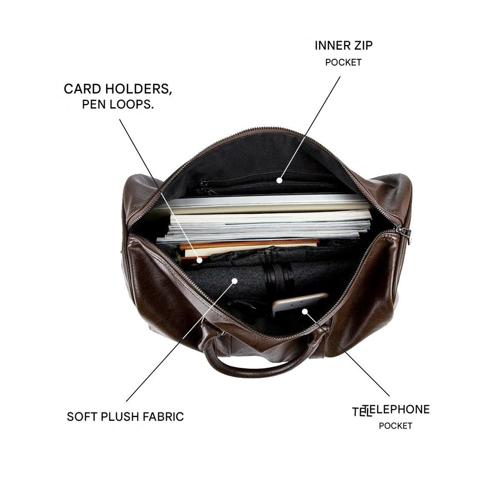 Grand sac de voyage en cuir – Sac à main léger et durable