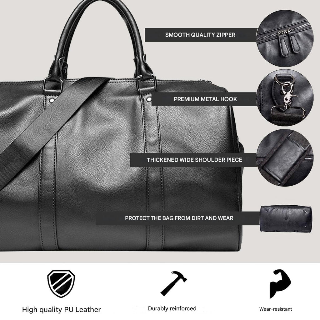 Grand sac de voyage en cuir – Sac à main léger et durable