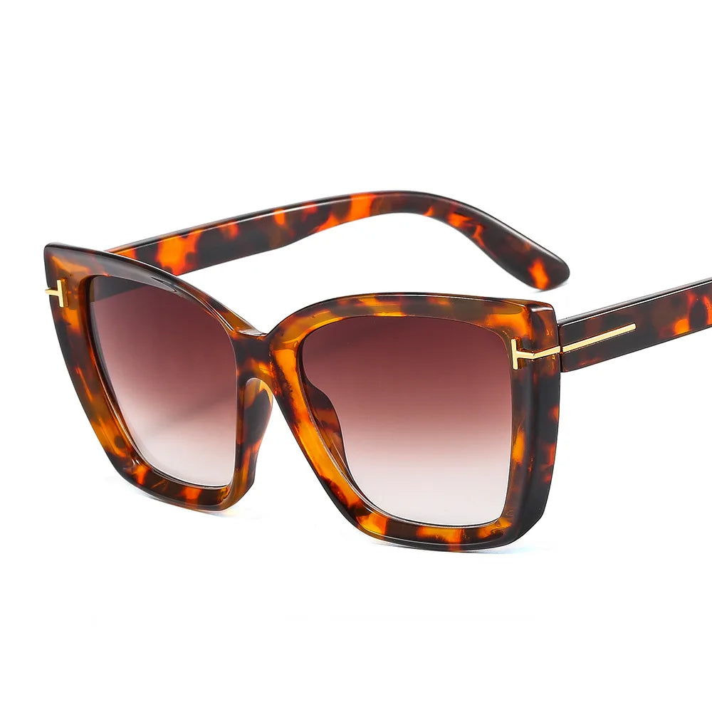 Lunettes de soleil élégantes en forme d'œil de chat avec protection UV et dégradé - VueLuxe