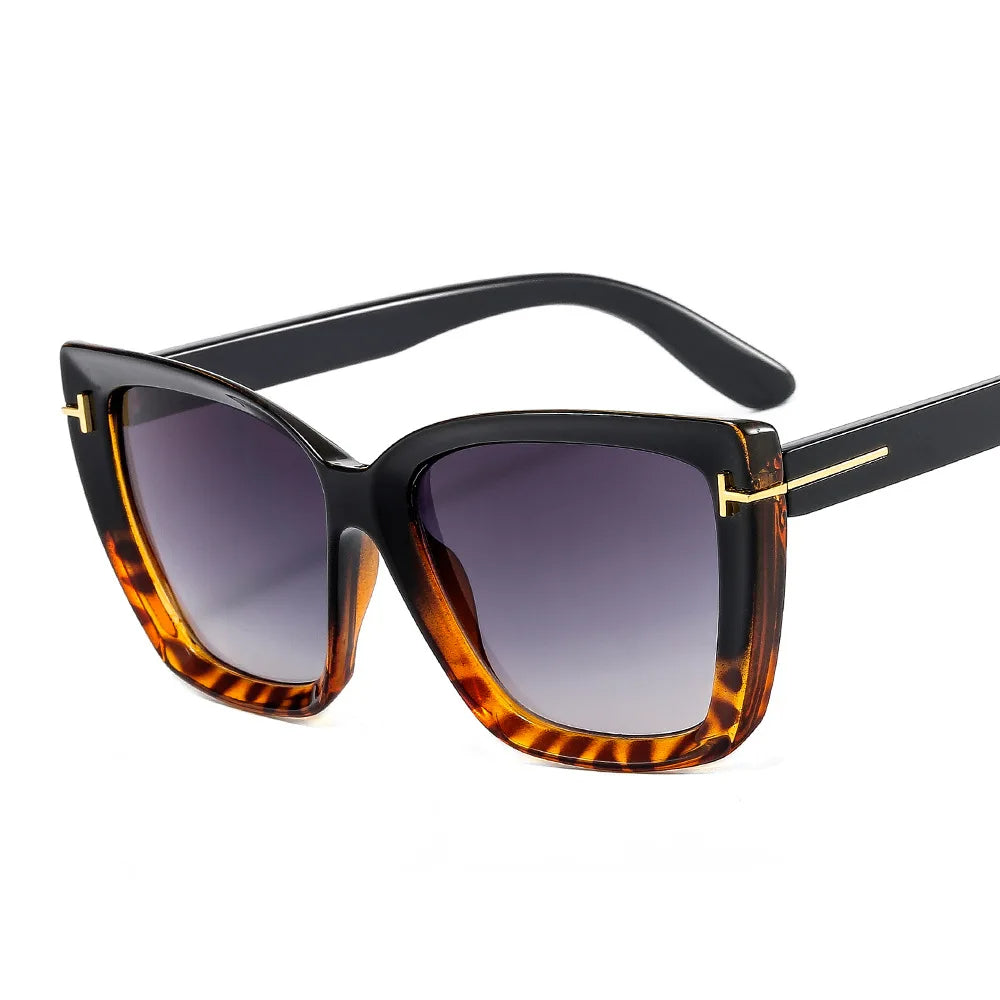 Lunettes de soleil élégantes en forme d'œil de chat avec protection UV et dégradé - VueLuxe